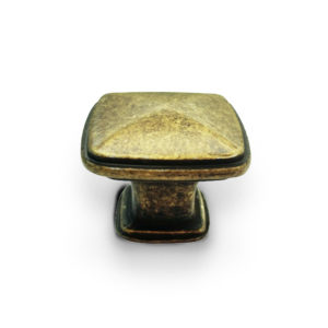 ידית כפתור מרובע דגם K-6028 פליז עתיק