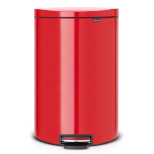 פח פדל אובלי גדול למטבח BRABANTIA אדום 40 ליטר Y485220