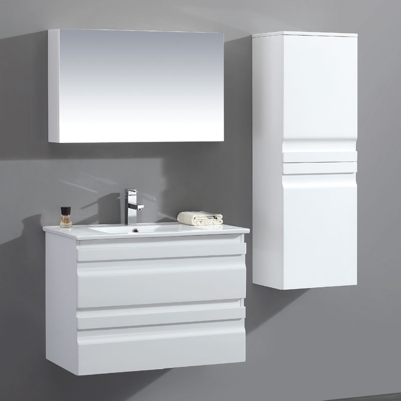 ארון אמבטיה תלוי אפוקסי לבן מבריק SELENA