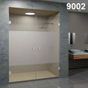 מקלחון חזית דופן קבוע ודלת נפתחת זכוכית 8 מ"מ 3