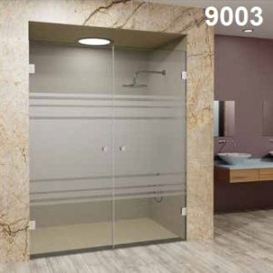 מקלחון חזית דופן קבוע ודלת נפתחת זכוכית 8 מ"מ 4