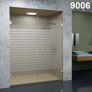 מקלחון חזית דופן קבוע ודלת נפתחת זכוכית 8 מ"מ 7