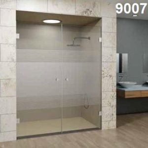 מקלחון חזית דופן קבוע ודלת נפתחת זכוכית 8 מ"מ 8