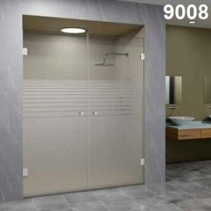 מקלחון חזית דופן קבוע ודלת נפתחת זכוכית 8 מ"מ 9