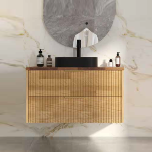 ארון אמבטיה עץ מלא דגם מייסון